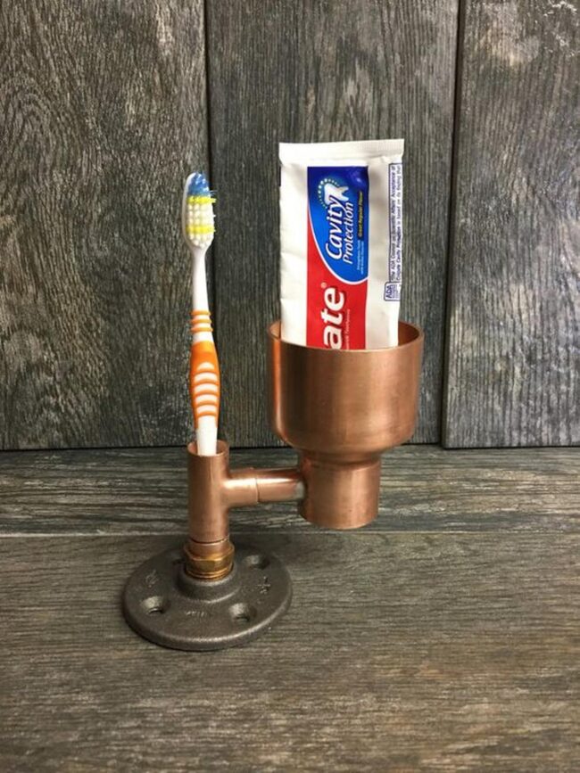 Industrial Chic with a Copper Steampunk Toothpaste Holder