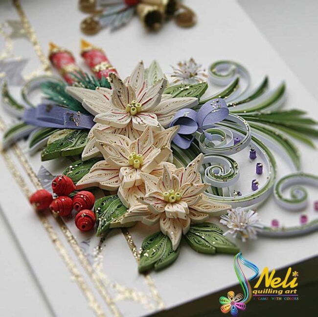 Pastel Quilling Flowers Elegance