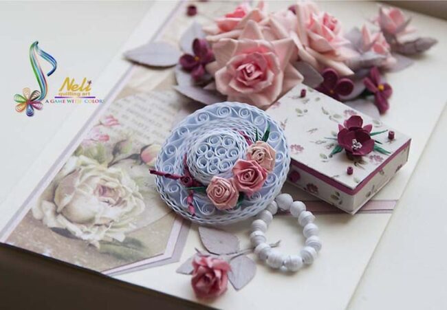 Pastel Whirls with Floral Elegance
