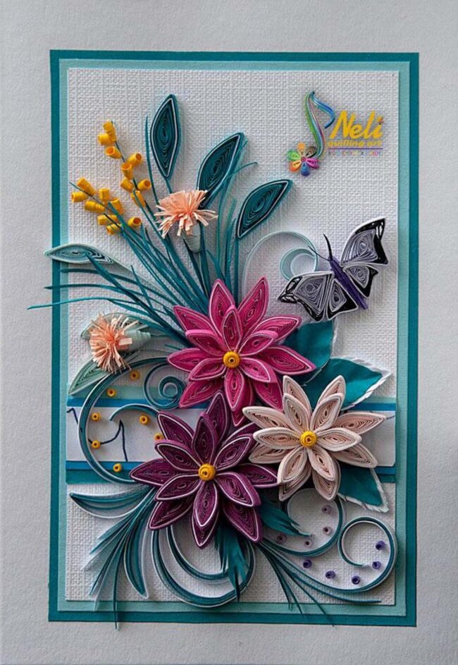 Colorful Quilling Flowers Delight