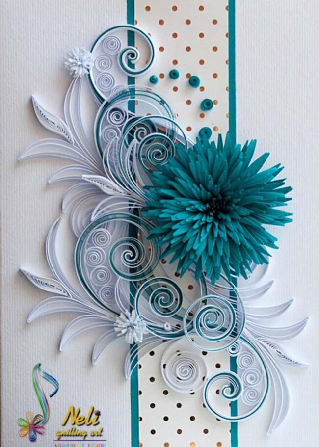 Teal Petals on Textured Whites