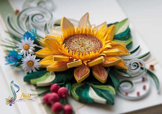 Golden Swirls of Sunflower Elegance