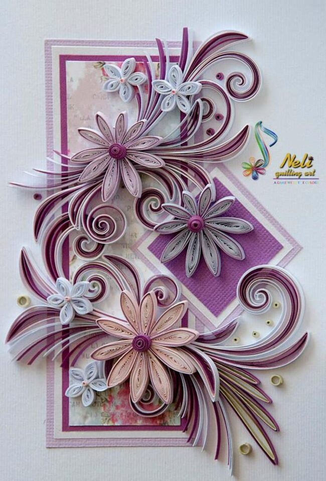 Pastel Purple Floral Quilling Delight
