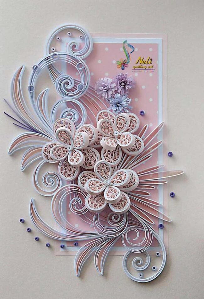 Pastel Quilling Flower Cards