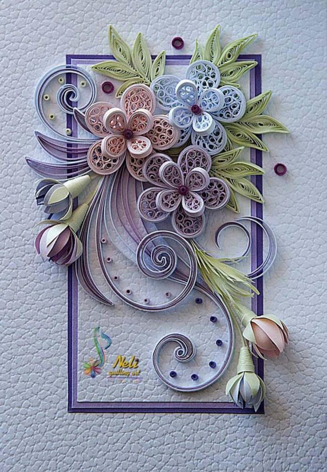Pastel Flower Quilling Elegance