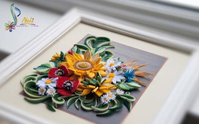 Sunny Yellow Quilling Artistry