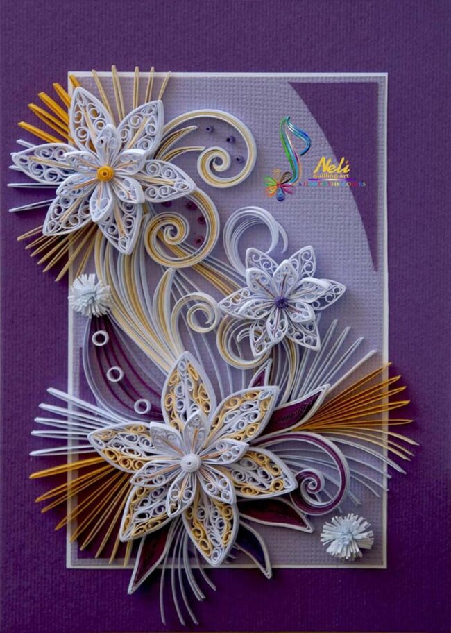Purple Petals on Textured Canvas