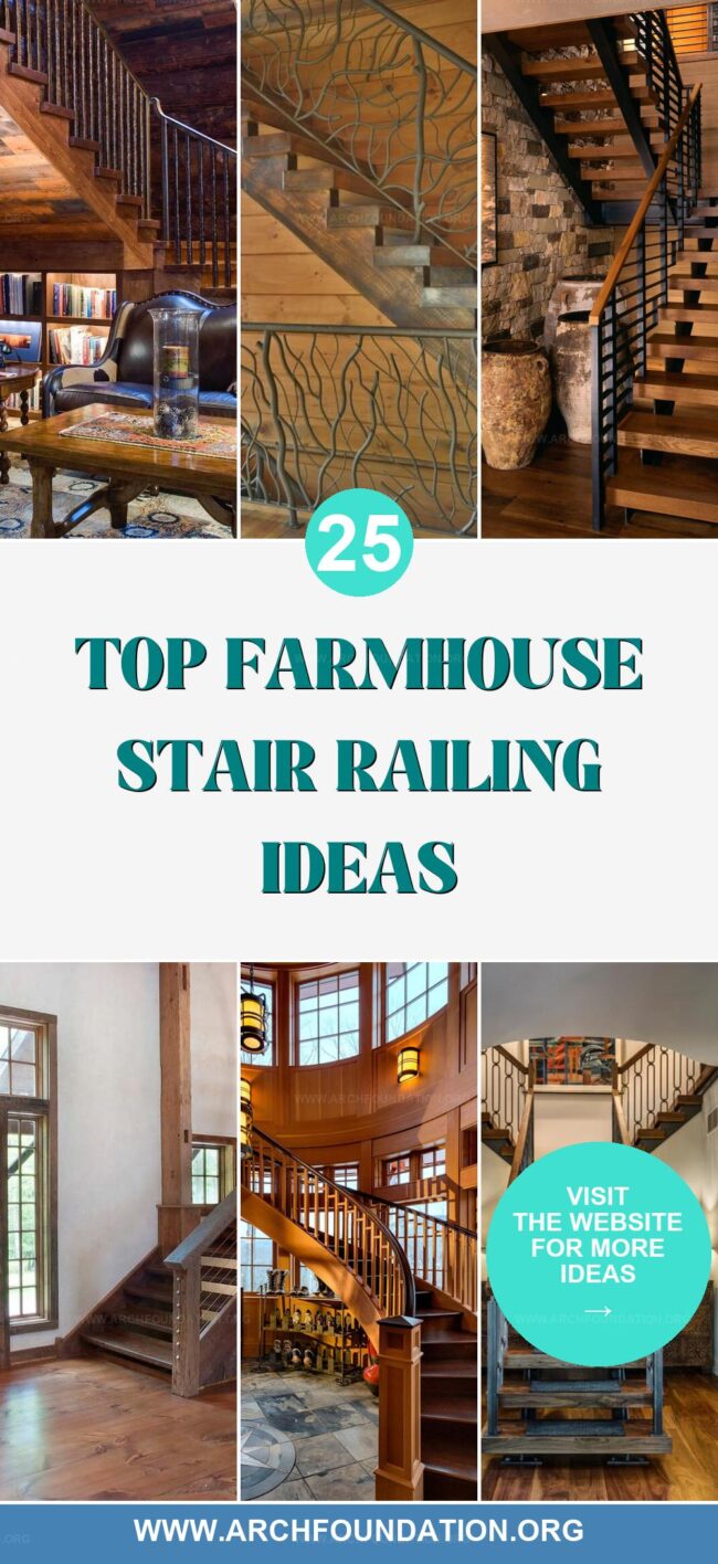 25 Farmhouse Stair Railing Ideas to Beautify Your Home