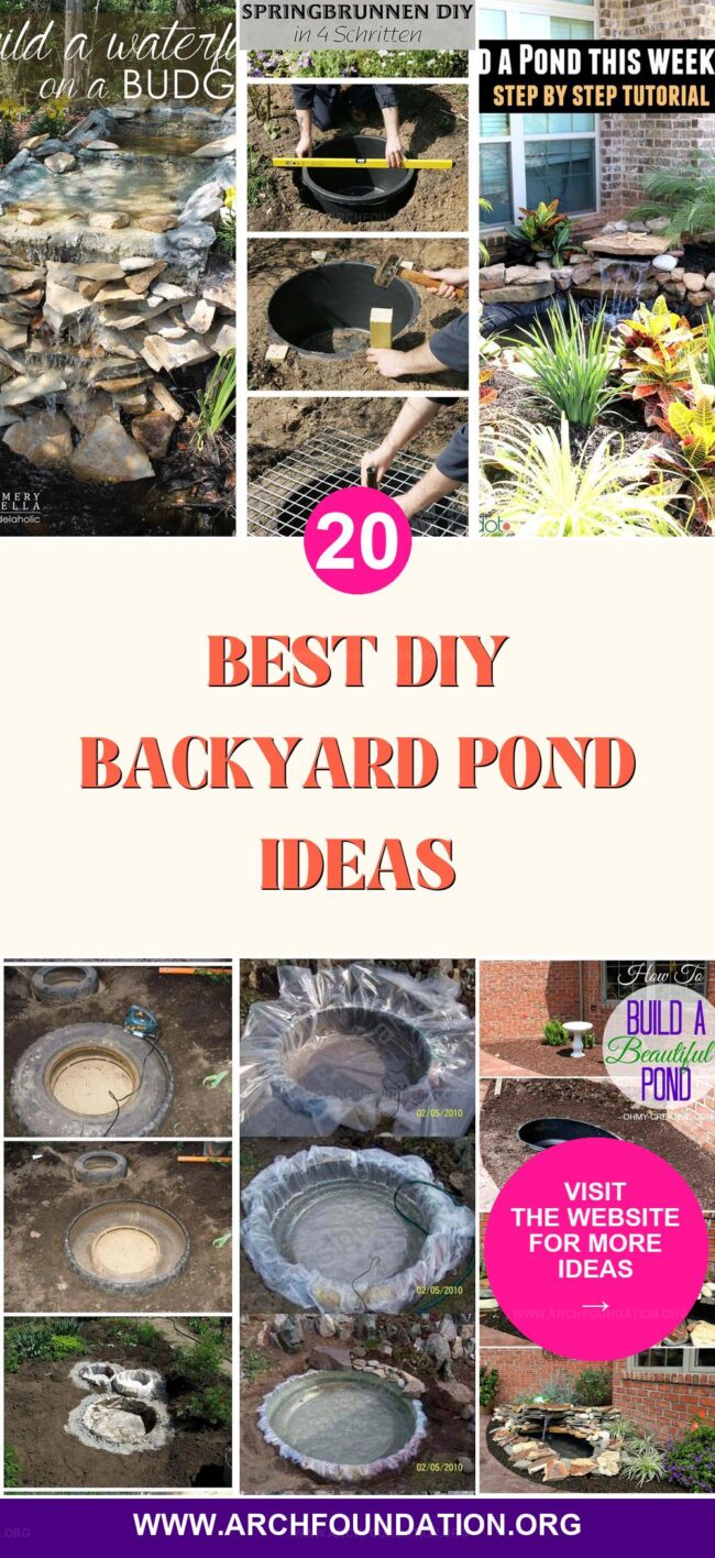 20 DIY Backyard Pond Designs for a Unique Garden