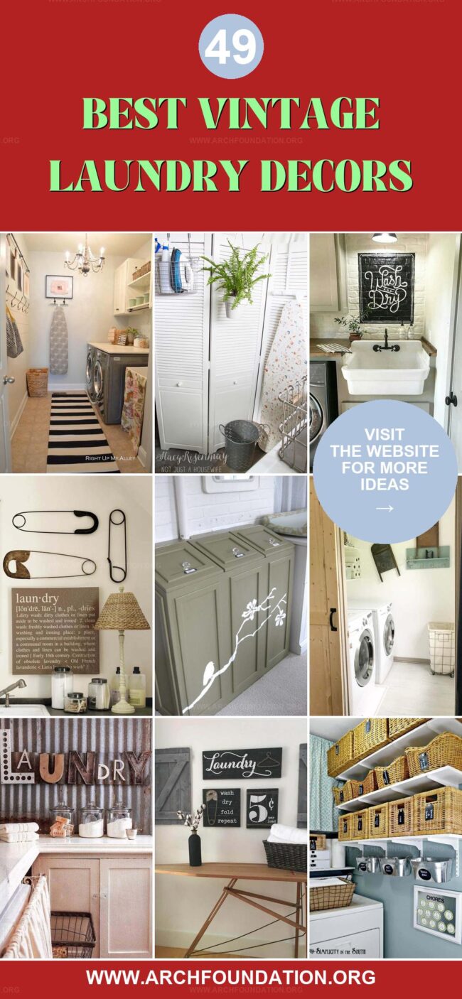 49 Best Vintage Laundry Room Ideas for a Charming Space