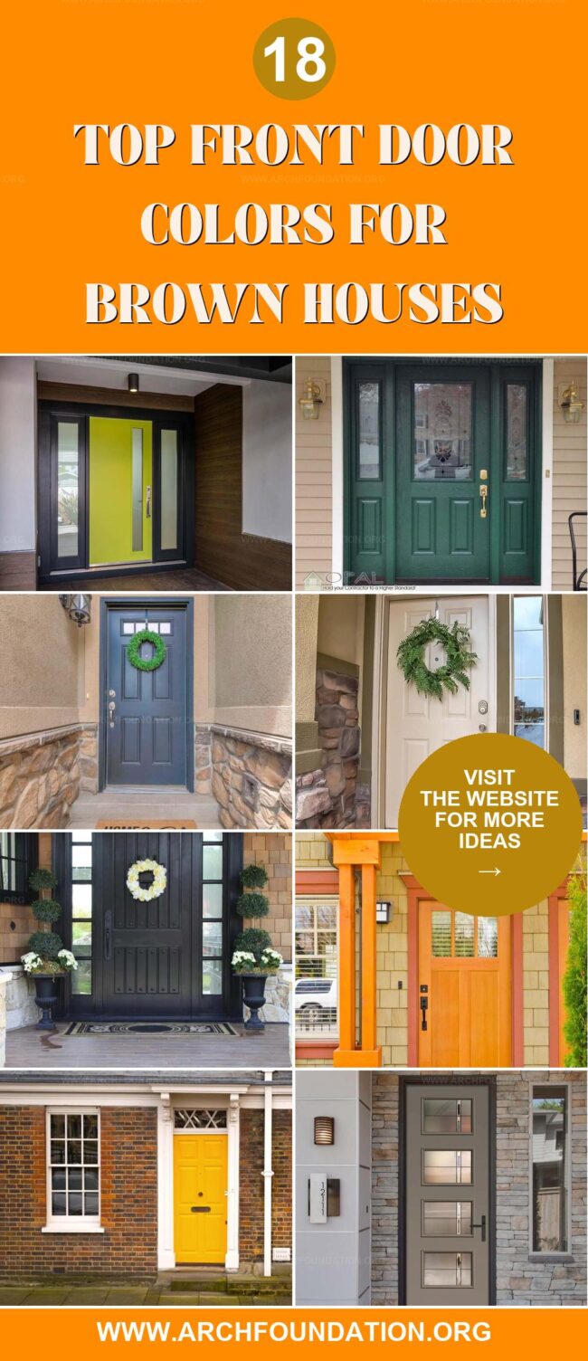 18 Ideal Front Door Shades for Brown Houses