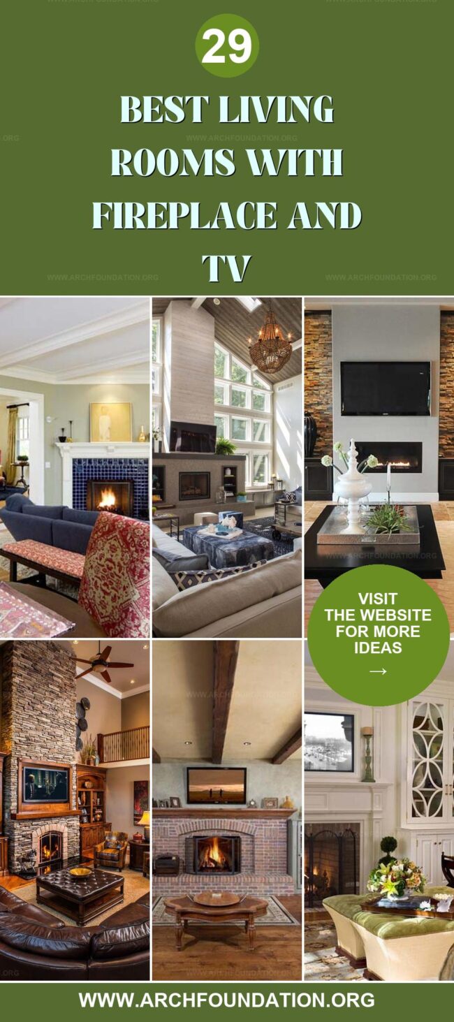 29 Best Living Room Designs with Fireplace and TV for Ultimate Comfort