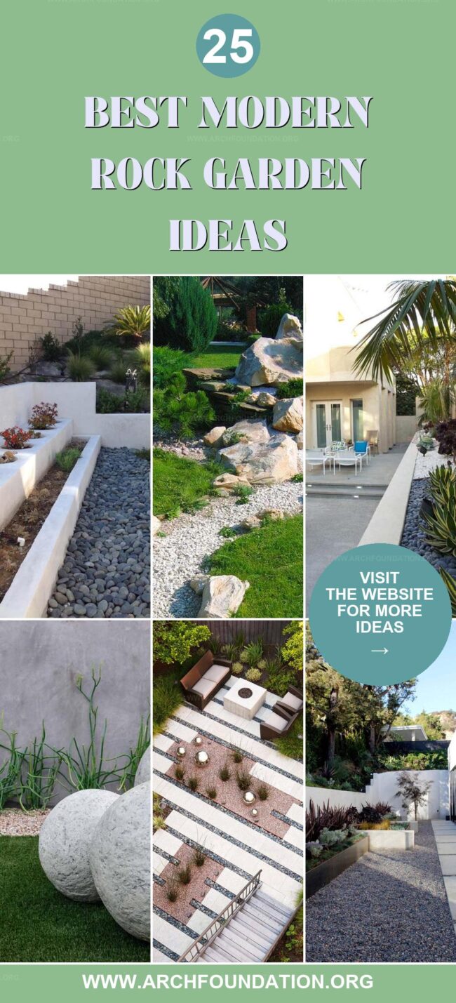 25 Sleek and Modern Rock Garden Ideas for a Beautiful Outdoor Design