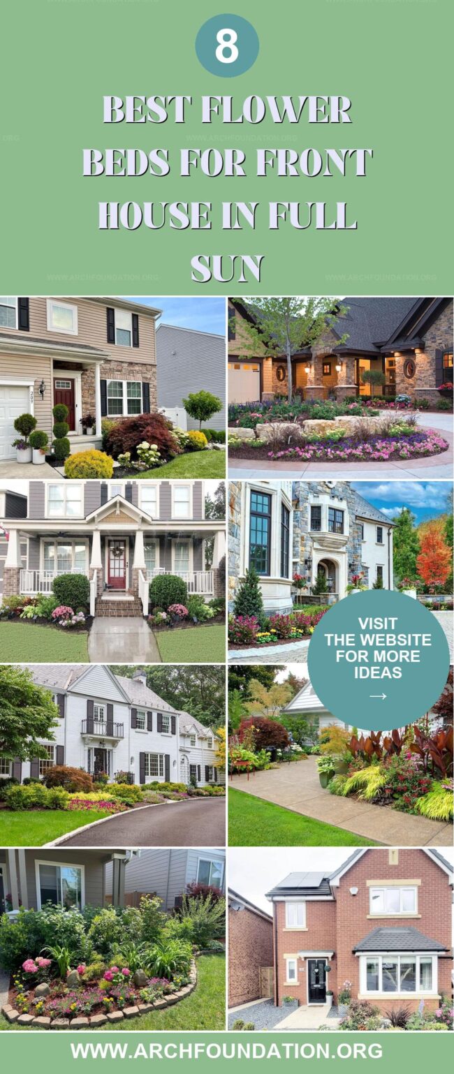 8 Gorgeous Full-Sun Flower Beds for Your Front House