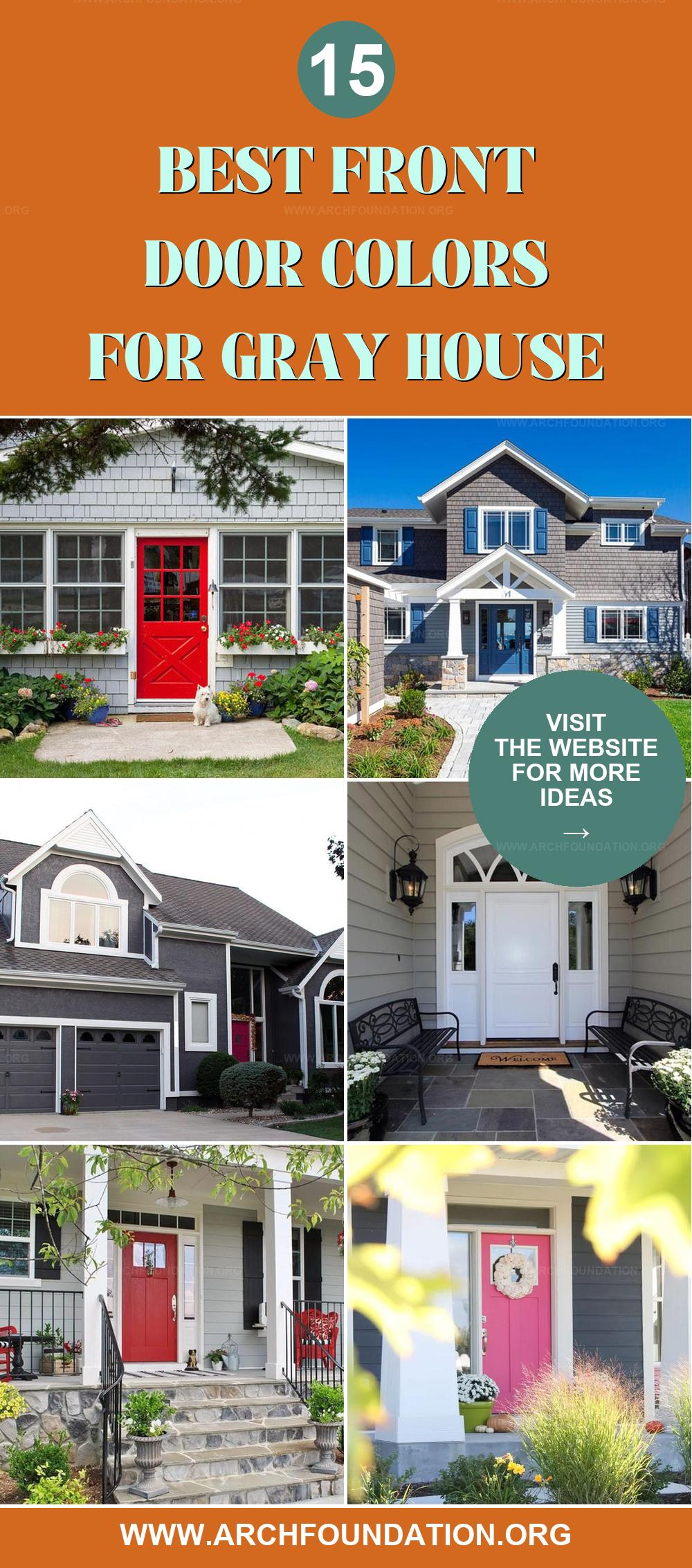15 Eye-Catching Front Door Colors for Your Gray House