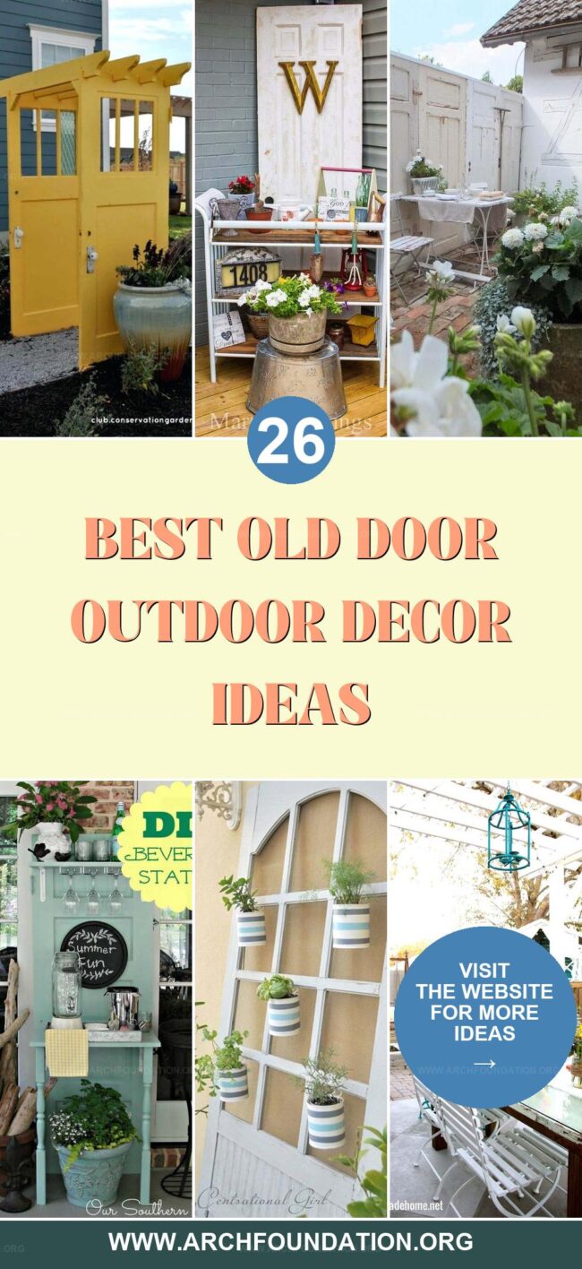 26 Smart Old Door Decor Ideas for Outdoor Spaces