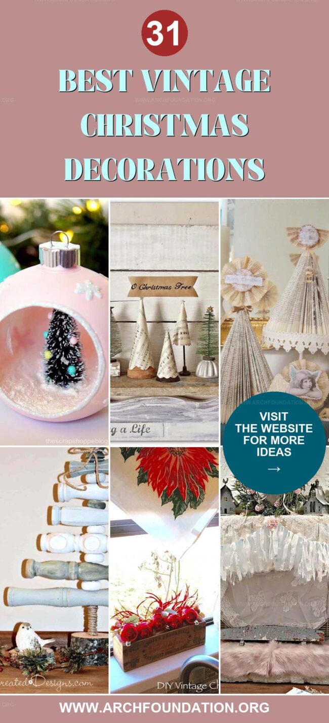 31 Vintage Christmas Decors with Rustic Charm