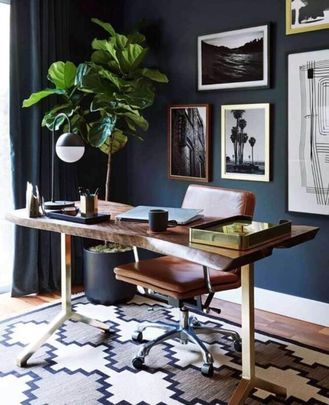 Simple Desk and Chair in Master Bedroom Can Make A Statement