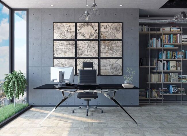 Create Work Space in Your Loft For A Modern Home Office Area