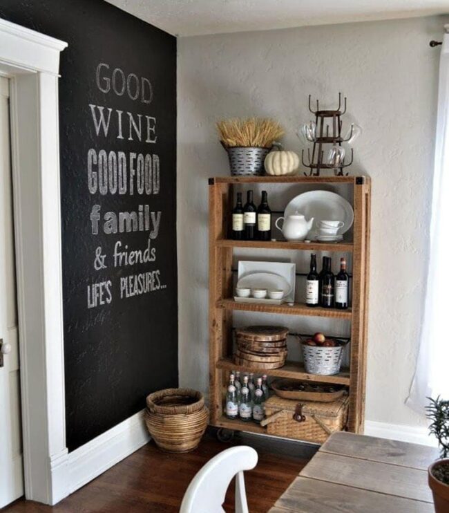 Farmhouse Chalkboard Accent Wall