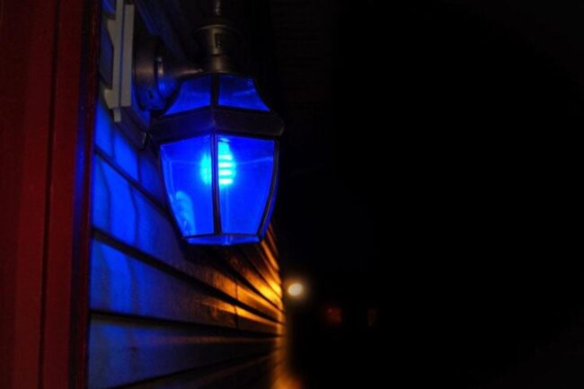 Blue Porch Light Image 1