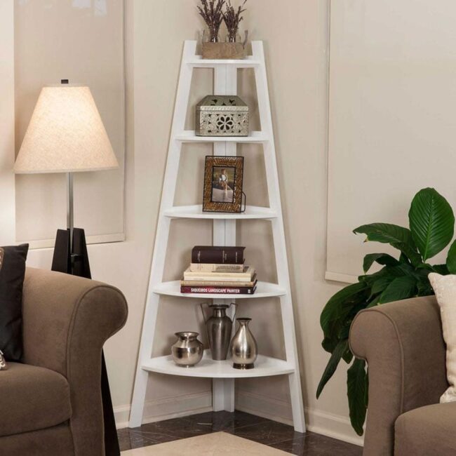 5-Tier Corner Ladder Bookcase