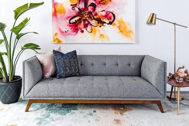 Contemporary Mid-Century Modern Sofa