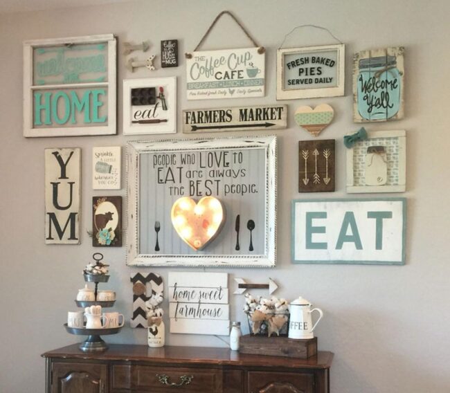 Gallery Wall with Unique Signs
