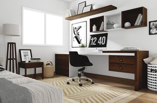 Classy Table, Chair and Shelving