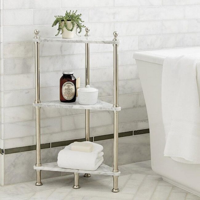 Elegant Marble Bathroom Shelf