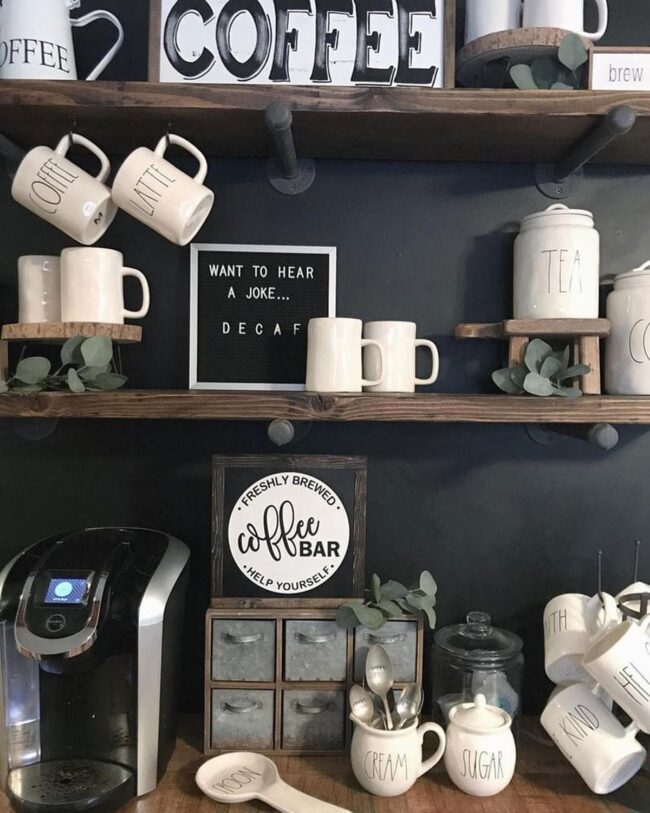 Posh Coffee Station in Dark Shades