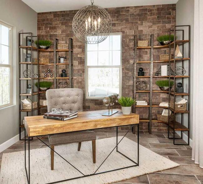 Clean Office Space in Master Bedroom