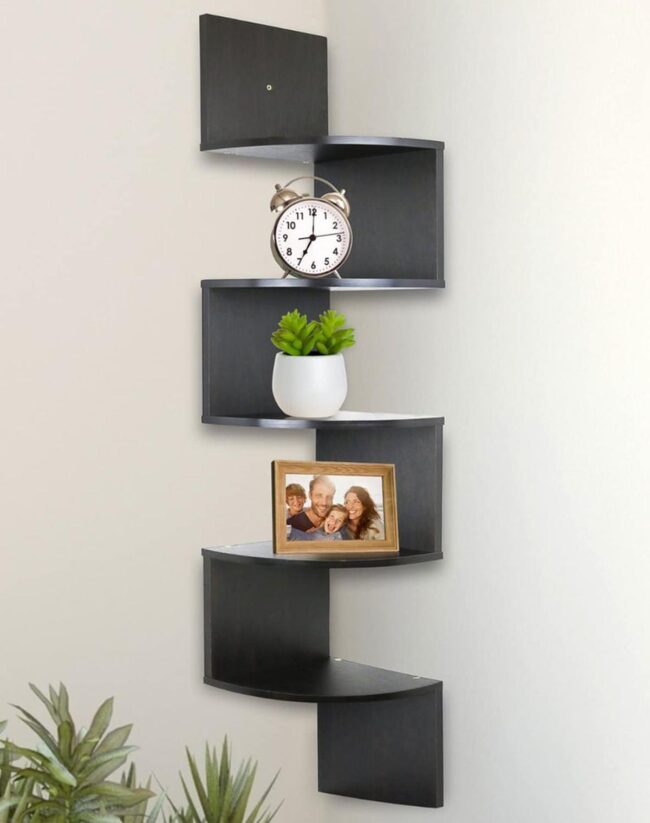 5-Tier Corner Shelf For Trendy Wall Storage
