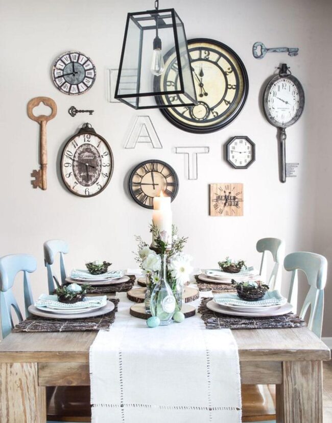 Large Whimsical Clock Wall Decor