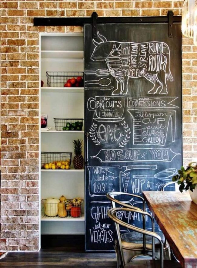 Chalkboard Pantry Door