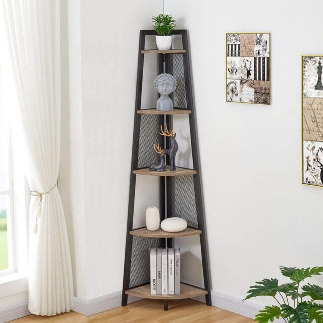 Sleek Industrial Corner Stand