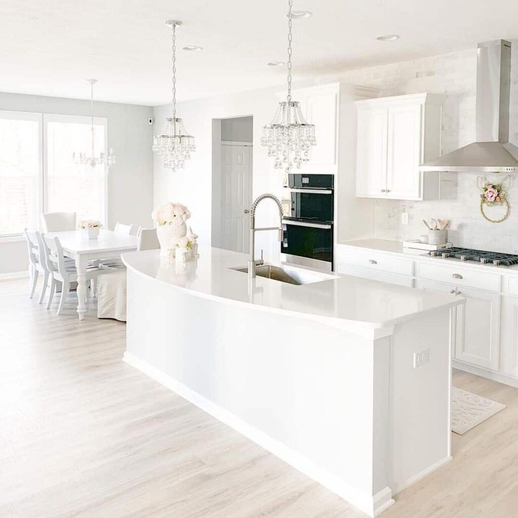 25 Sleek All White Kitchens for Modern Style -Architectural Foundation