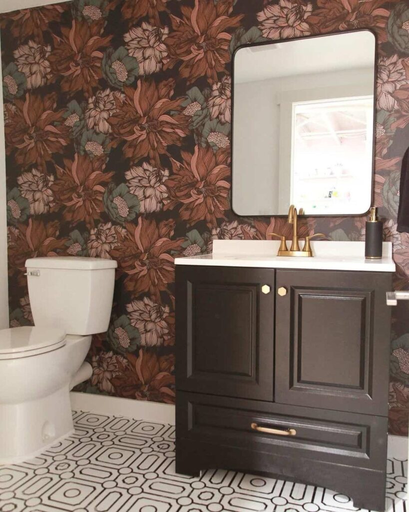 35 Creative Small Bathroom Wallpaper Ideas -Architectural Foundation