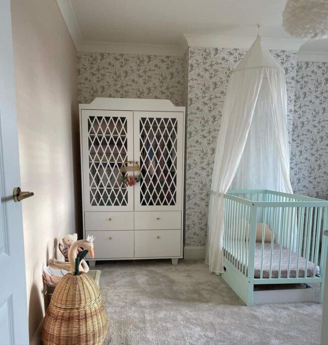 Floral Nursery With Vintage Decor