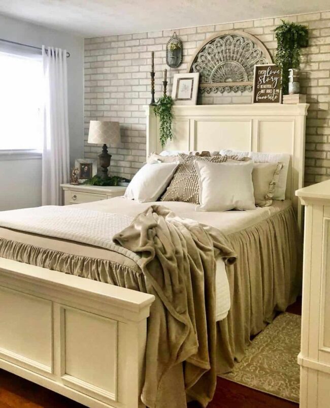 French Cottage Inspired Decor for a Farmhouse Master Bedroom