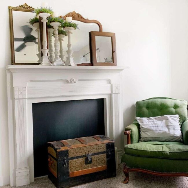 Vintage Non-Working Fireplace Decor