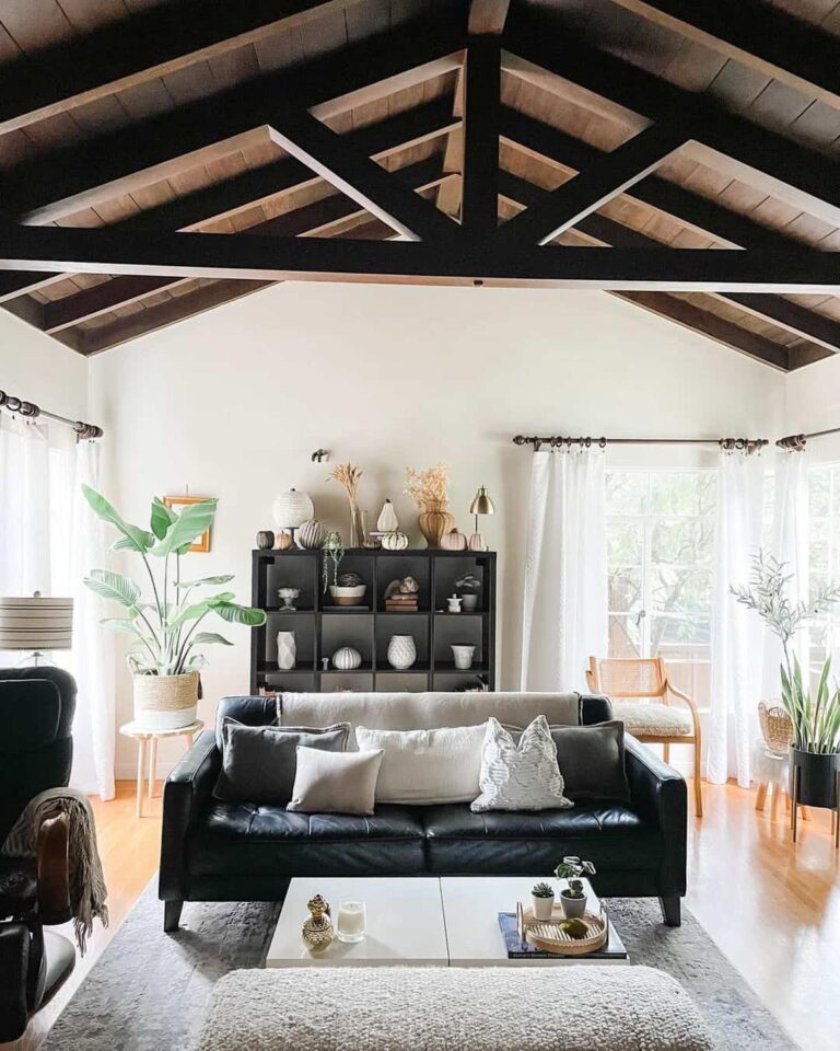 27 Creative Ideas for Exposed Beams in Decor -Architectural Foundation - Exposed Beam Decorating With Woven Driftwood