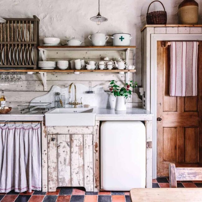 Portuguese Kitchen With Vintage Decor
