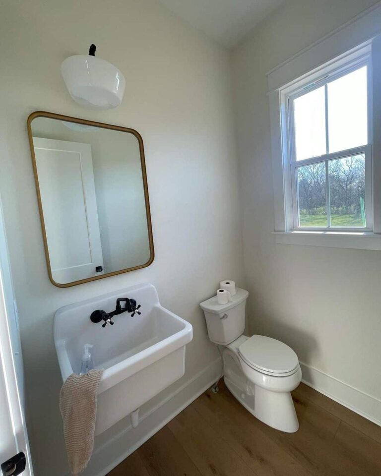 25 Modern Farmhouse Powder Room Styles to Inspire -Architectural Foundation