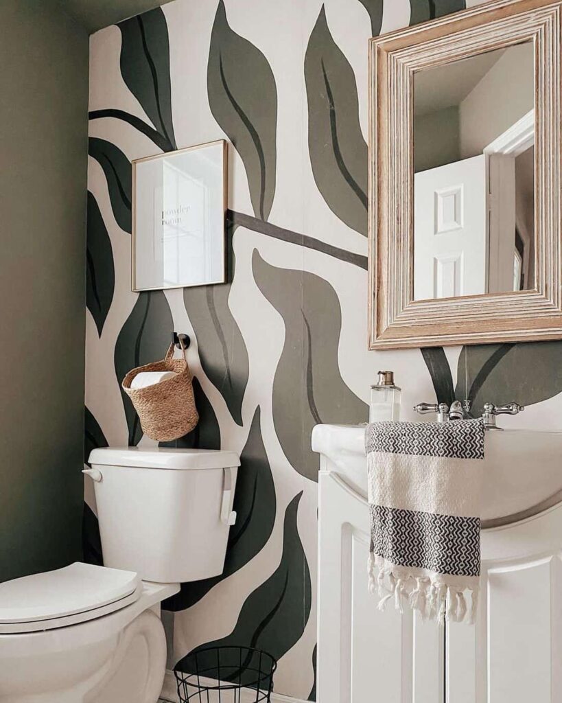 35 Creative Small Bathroom Wallpaper Ideas -Architectural Foundation
