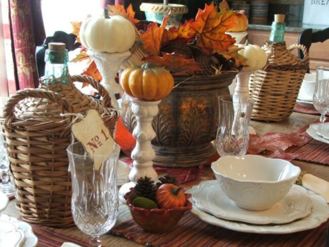 Pumpkin Leaf Harvest Table