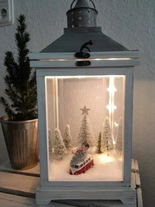 Snowy Lantern Winter Wonderland