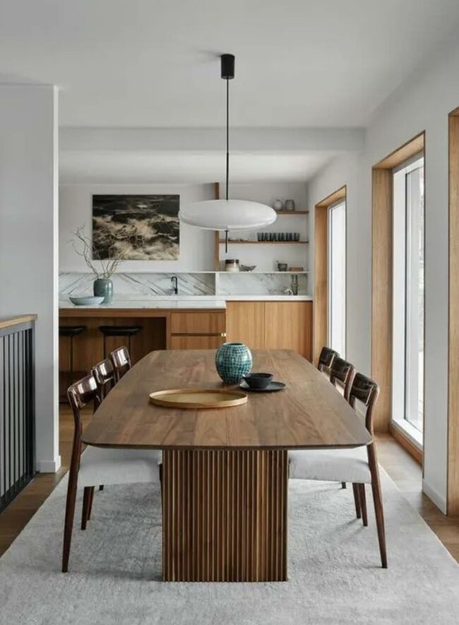 Sunlit Wood Dining Sanctuary