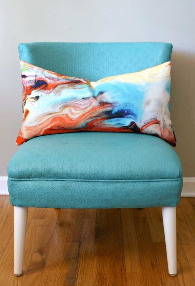 Turquoise Comfort Chair Splash