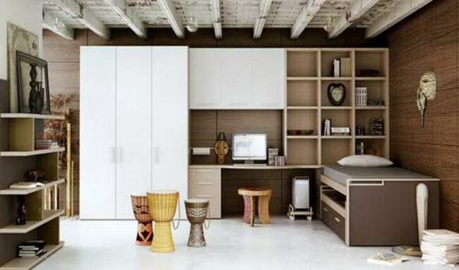 Wooden Beam Storage Loft